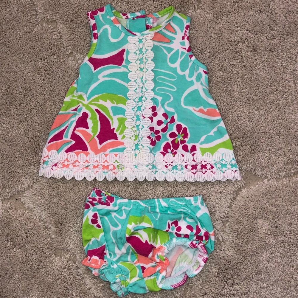 Baby girl Peaches N Cream dress 0-3 months